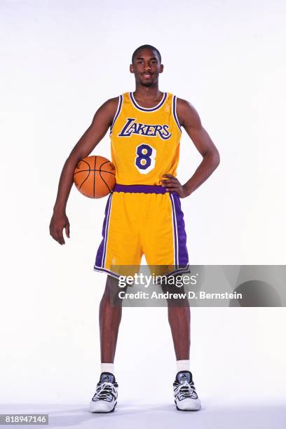 Kobe Bryant of the Los Angeles Lakers poses for a photo at the Great Western Forum in Inglewood, California circa 1997. NOTE TO USER: User expressly...