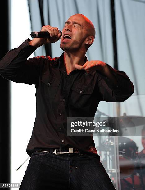 Ed Kowlczyk of Live performs in concert at the Marymoor Amphitheater on July 9, 2008 in Redmond, Washington.