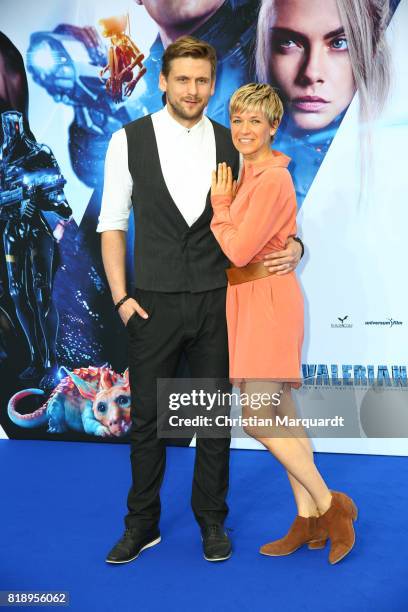 July 19: Steve Windolf and Kerstin Landsmann attend the German premiere of the 'Valerian - Die Stadt der Tausend Planeten' at CineStar on July 19,...