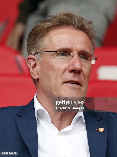 Hans van Breukelen during the UEFA WEURO 2017 Group A group stage match between The Netherlands and Norway at the Galgenwaard Stadium on July 16,...