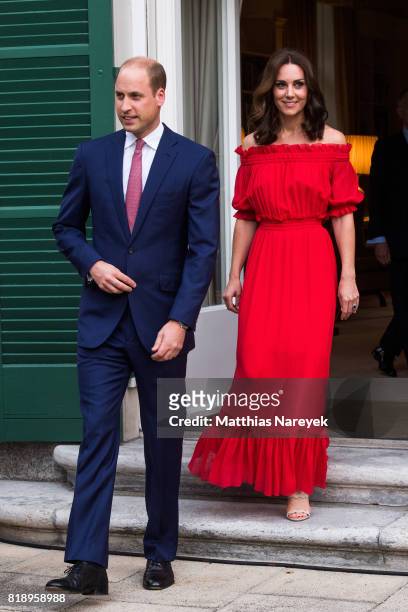 Prince William, Duke of Cambridge and Catherine, Duchess of Cambridge attend The Queen's Birthday Party at the British Ambassadorial Residence on the...