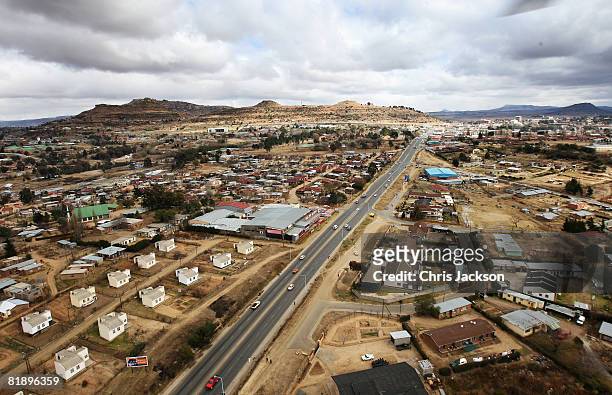 General view the city of Maseru, where the charity Sentebale is based, on July 9, 2008 in Maseru, Lesotho. Sentebale was founded by Prince Seeiso...