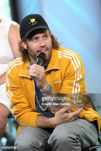 Actor T.J. Miller attends the Build Series to discuss the new movie "The Emoji Movie" at Build Studio on July 19, 2017 in New York City.