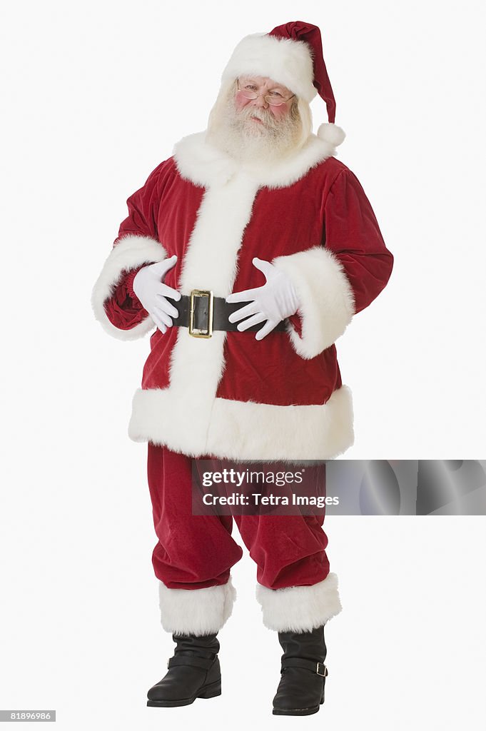 Santa Claus with hands on belly