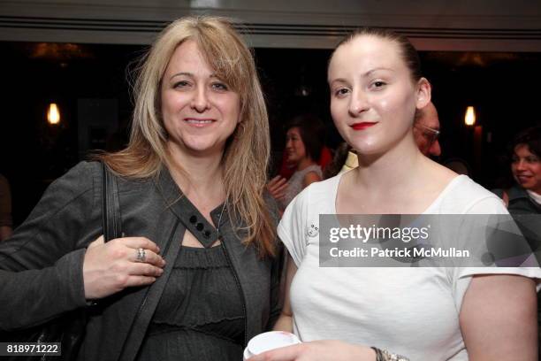 Nancy Barr and Moncia Locascio attend ASSOULINE Hosts a Cocktail Party for "GEORGE LOIS: THE ESQUIRE COVERS @ MOMA" at Ace Hotel on March 19, 2010 in...