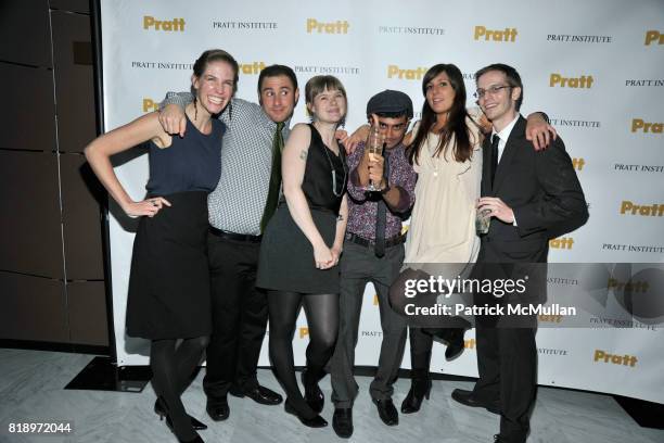 Ashley Berger, Leonardo Gomez, Amber Myers, Sam Ghosh, Kate Unver and Kevin Andreano attend 2010 PRATT Institute Honors Catherine Malandrino - After...