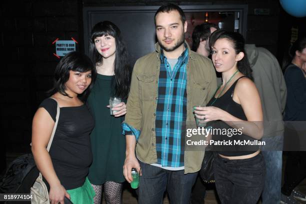 Felicia Moeis, Vanessa Kitzerow, Jonathan Grassi and Siobhan Flannery attend PATRICK MCMULLAN's St. Patrick's Day Party at Santos Party House on...