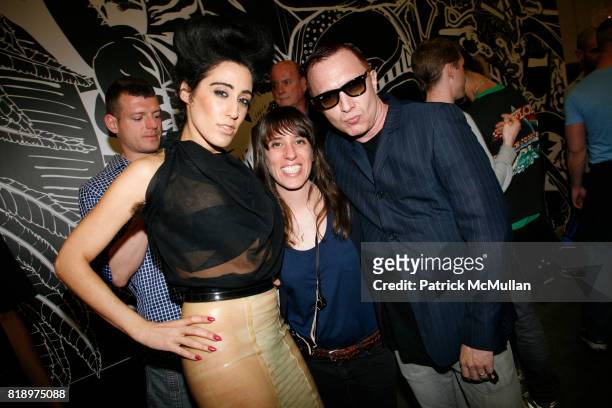 Lady Fag, Michelle Groskopf and Bruce LaBruce attend NEW MUSEUM STORE and POWERSHOVEL, LTD. Party "Imperfect as They Are" at New Museum on March 19,...