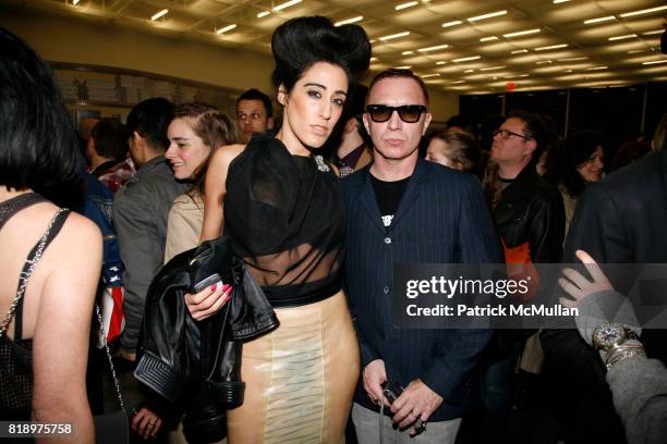 Lady Fag and Bruce LaBruce attend NEW MUSEUM STORE and POWERSHOVEL, LTD. Party "Imperfect as They Are" at New Museum on March 19, 2010 in New York.