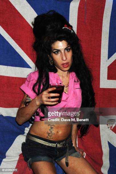 Amy Winehouse performs at her club night in Camden on July 10, 2008 in London, England.