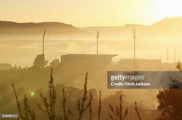 Early morning mist hangs over the city of Maseru, where the charity Sentebale is based, on July 9, 2008 in Lesotho. Sentebale was founded by Prince...