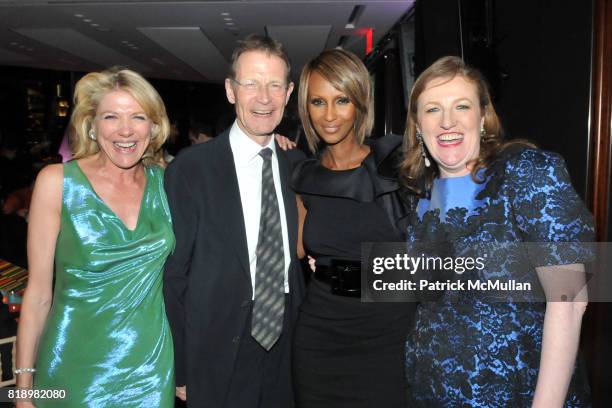 Lady Lynn de Rothschild, Sir Nicholas Serota, Iman and Glenda Bailey attend AMERICAN PATRONS of TATE Artists' Dinner at Hearst Tower on May 4th, 2010...