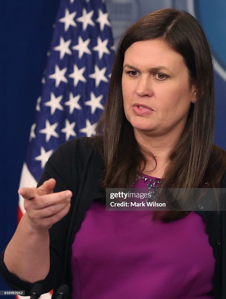 Deputy Press Secretary Sarah Sanders Holds Press Briefing At White House