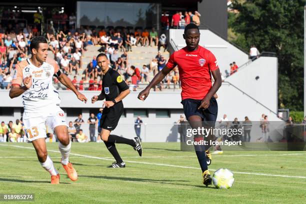 Joseph Romeric Lopy of Clermont during the friendly match between Montpellier Herault and Clermont foot on July 19, 2017 in Millau, France.