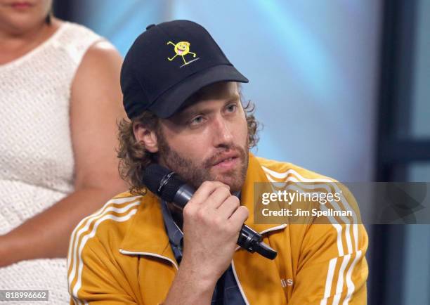 Actor TJ Miller attends Build to discuss their new movie "The Emoji Movie" at Build Studio on July 19, 2017 in New York City.