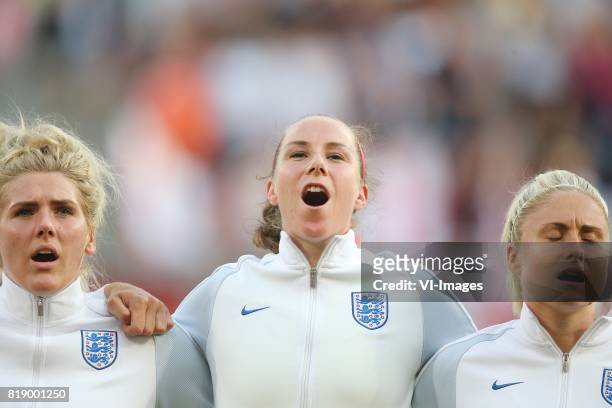 Millie Bright of England women, goalkeeper Karen Bardsley of England women, Steph Houghton of England women during the UEFA WEURO 2017 Group D group...