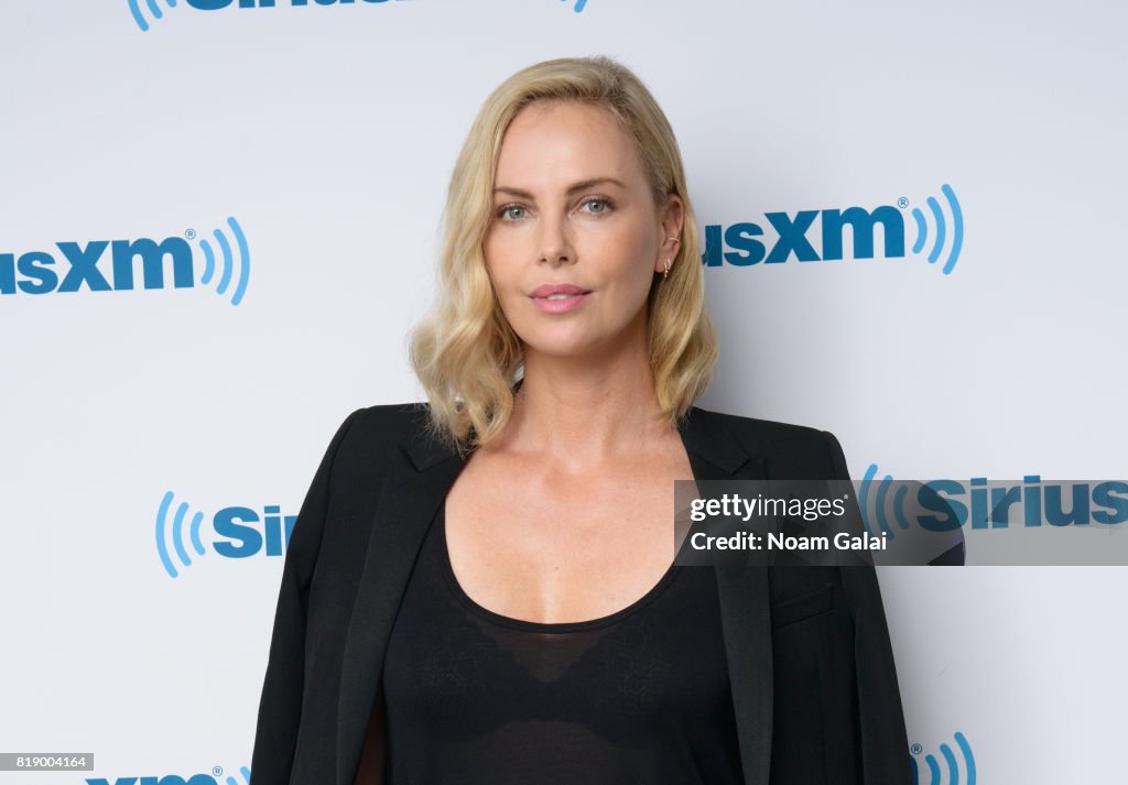 Actress Charlize Theron visits the SiriusXM Studios on July 19, 2017