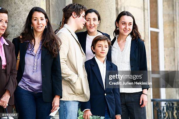 Yolanda Pulecio Betancourt, Astrid Betancourt, Lorenzo Betancourt, Ingrid Betancourt, Stanislas, son of her sister Astrid and Melanie Betancourt pose...