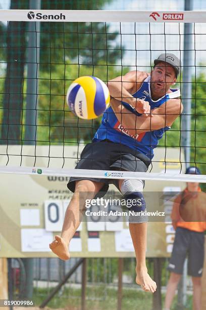 New Zealand's Michael Watson during FIVB Grand Tour - Olsztyn: Day 1 on July 19, 2017 in Olsztyn, Poland.