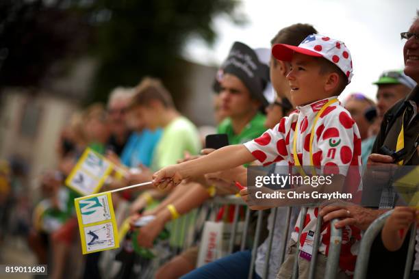 Fans watch during stage 17 of the 2017 Le Tour de France, a 183km stage from La Mure to Serre-Chevalier on July 19, 2017 in La Mure, France.