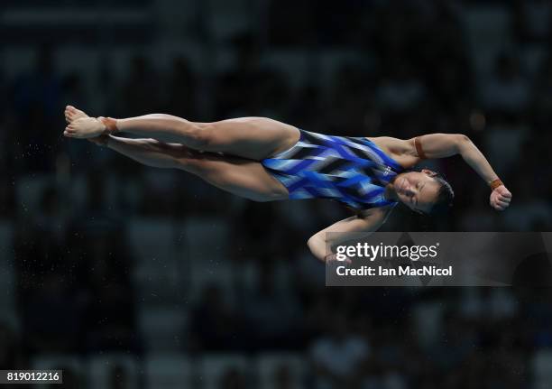 Pandelela Pamg of Malaysia competes in the final of the Women's 10m Platform during day six of the FINA World Championships, on July 19, 2017 in...