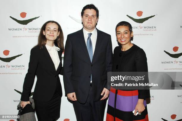 Spela Vasic, Ambassador Ivan Barbalic and Zainab Salbi attend Women for Women International's Annual Luncheon & Panel Discussion at 583 Park Avenue...