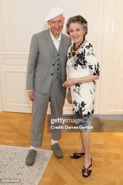 Svetlana Kassessinova Lloyd and Stephen Jones attend the Dior cocktail party to celebrate the launch of Dior Catwalk by Alexander Fury on July 19,...