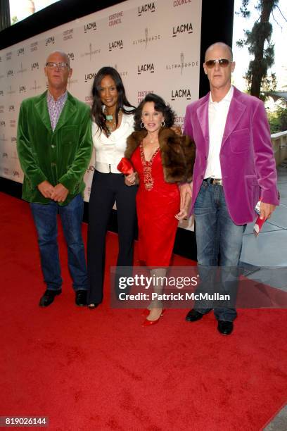 Richard Dupont, Beverly Johnson, Nikki Haskell and Robert Dupont attend THE COSTUME COUNCIL of LACMA presents the West Coast Premiere of Ultrasuede:...