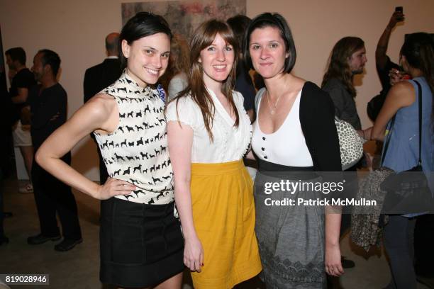 Leslie Pitts, Maureen Morrison and Rebecca Lynn attend GHADA AMER "Color Misbehavior" at Cheim & Read on May 6, 2010 in New York City.