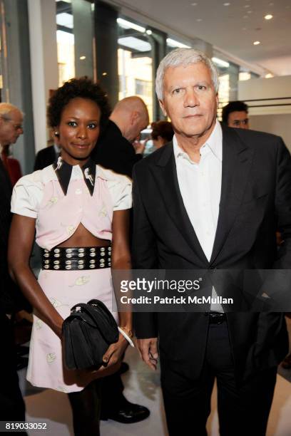 Shala Monroque and Larry Gagosian attend Whitney Museum American Art Awards Gala at DVF Studios & 820 Washington St. On May 6, 2010 in New York City.