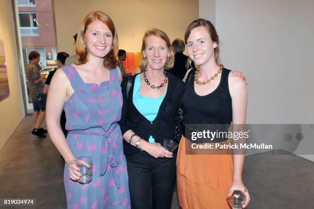 Elizabeth Denny, Cathy Knight and Sarah Denny attend JULIAN FAULHABER's Artist Reception at Hasted Hunt Kraeutler Gallery on May 6th, 2010 in New...