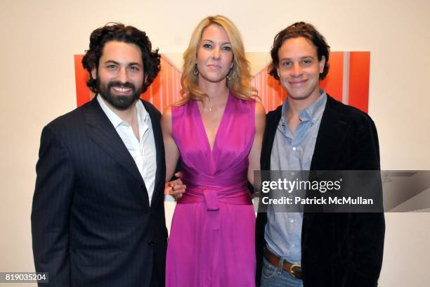 Joseph Kraeutler, Sarah Hasted and Julian Faulhaber attend JULIAN FAULHABER's Artist Reception at Hasted Hunt Kraeutler Gallery on May 6th, 2010 in...