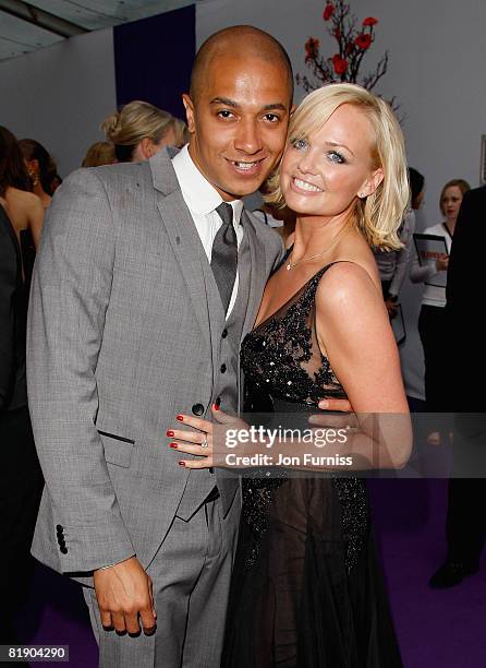 Singer Emma Bunton with partner Jade Jones attends the Glamour Women Of The Year Awards held at Berkeley Square Gardens on June 3, 2008 in London,...