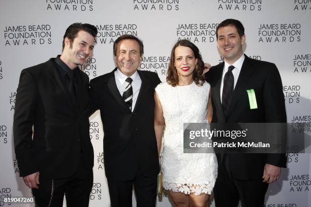 Johnny Iuzzini, Daniel Boulud, ? and Michael Anthony attend James Beard Foundation Awards 2010 at Lincoln Center on May 3, 2010 in New York City.