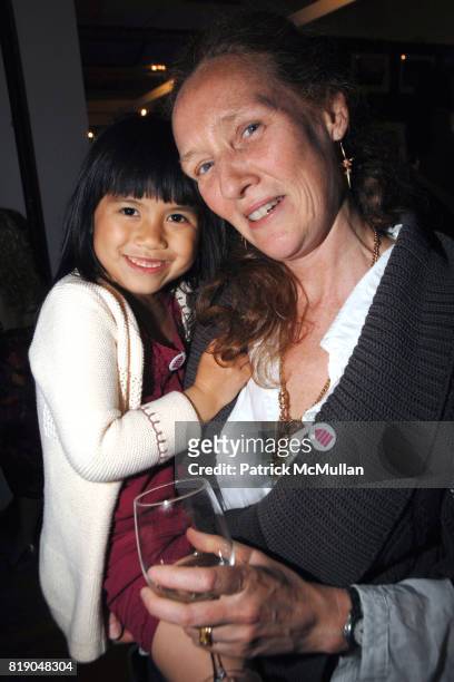 Lori Weatherly and Lola Weatherly attend HOUSING WORKS, DESIGN ON A DIME, opening night reception at Metropolitan Pavillion on May 6, 2010 in New...