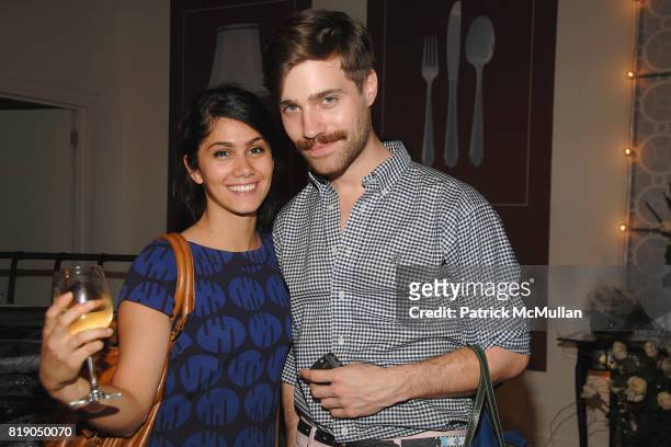 Christina Jabbour and Walker Heimerman attend HOUSING WORKS, DESIGN ON A DIME, opening night reception at Metropolitan Pavillion on May 6, 2010 in...