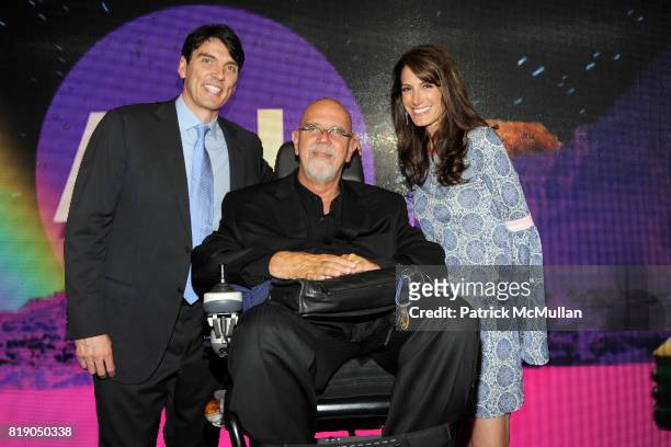 Tim Armstrong, Chuck Close and Nancy Armstrong attend AOL Celebrates Project on Creativity with CHUCK CLOSE at New Museum on May 26, 2010 in New York...