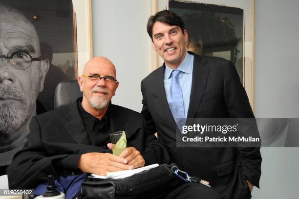 Chuck Close and Tim Armstrong attend AOL Celebrates Project on Creativity with CHUCK CLOSE at New Museum on May 26, 2010 in New York City.