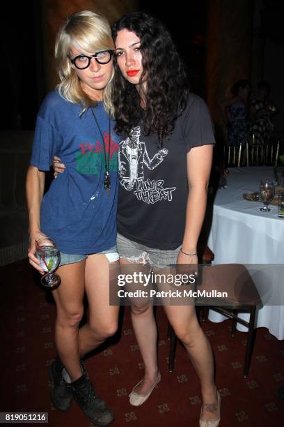 Aurel Schmidt and Sarah Glick attend THE KITCHEN Spring Gala Benefit Honoring: DAVID BYRNE at Capitale on May 26, 2010 in New York City.