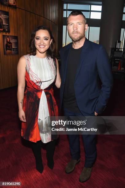Keisha Castle-Hughes and Sam Worthington attend the Discovery's "Manhunt: Unabomber" World Premiere at the Appel Room at Jazz at Lincoln Center...