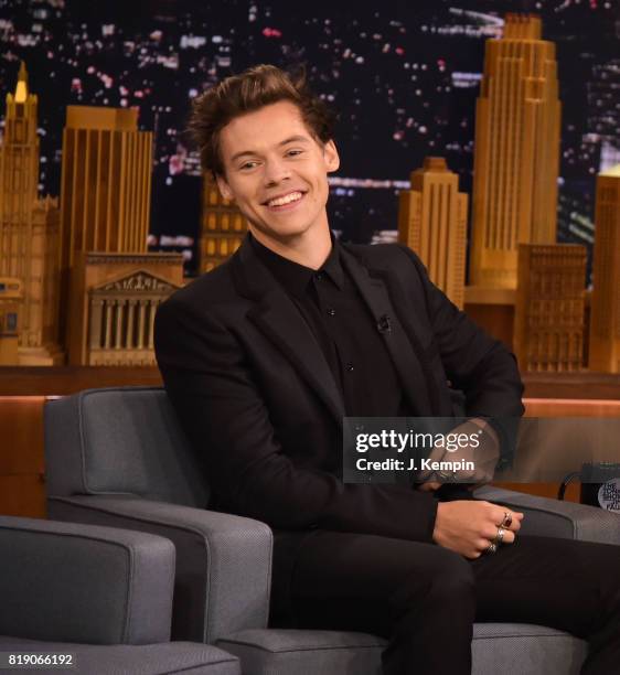 Harry Styles visits "The Tonight Show Starring Jimmy Fallon" at Rockefeller Center on July 19, 2017 in New York City.