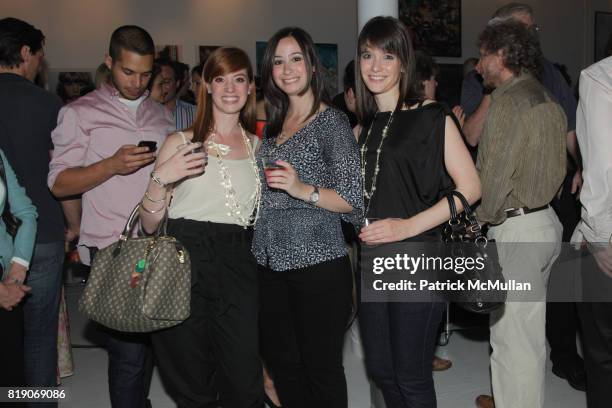 Kari Prisco, Jennifer Clift and Emily Lisbon attend PYT - Pretty Young Thing - co-curated by Anne Huntington & Diana Campbell at 833 Broadway on May...