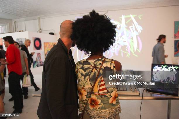 Jacob Abramson and Suzette Guy attend PYT - Pretty Young Thing - co-curated by Anne Huntington & Diana Campbell at 833 Broadway on May 22, 2010 in...