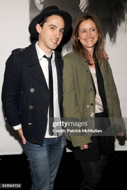 Eddie Borgo and Caroline Belhumeur attend CLUB MONACO Celebrates Photographer BERT STERN at Club Monaco on March 25, 2010 in New York City.