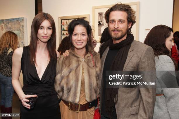Annie Henley, Giada Lubomirski and Alexi Lubomirski attend FOTORELIEF and A Milk Gallery Project organizes A Picture Saves A Thousand Lives at Milk...