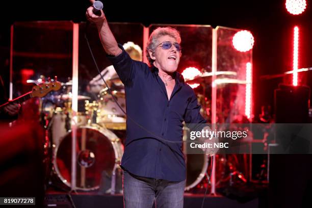 Episode 0707 -- Pictured: Roger Daltrey of The Who performs "I Can See for Miles" on July 19, 2017 --