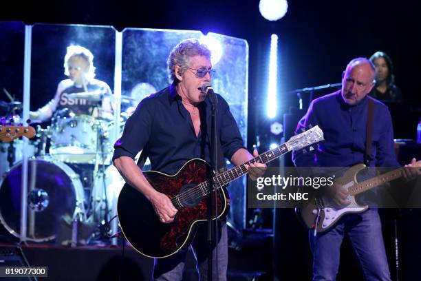 Episode 0707 -- Pictured: Roger Daltrey, Pete Townshend of The Who perform "I Can See for Miles" on July 19, 2017 --