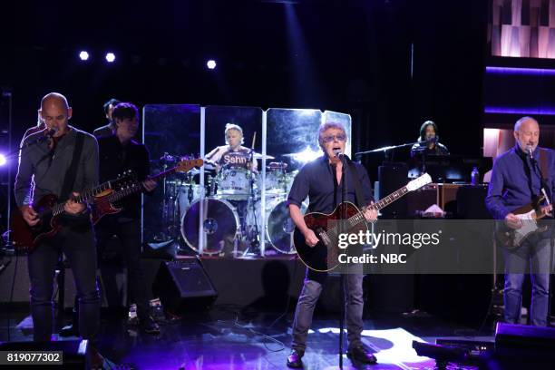 Episode 0707 -- Pictured: Roger Daltrey, Pete Townshend of The Who perform "I Can See for Miles" on July 19, 2017 --