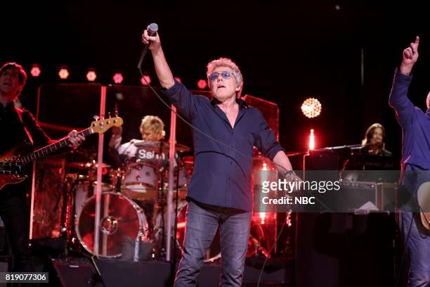 Episode 0707 -- Pictured: Roger Daltrey of The Who performs "I Can See for Miles" on July 19, 2017 --