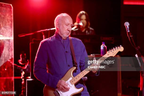 Episode 0707 -- Pictured: Pete Townshend of The Who performs "I Can See for Miles" on July 19, 2017 --